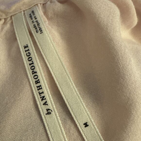 ANTHROPOLOGIE the somerset puff sleeve maxi dress M Milkmaid Fairy Hippie Boho - Picture 3 of 16